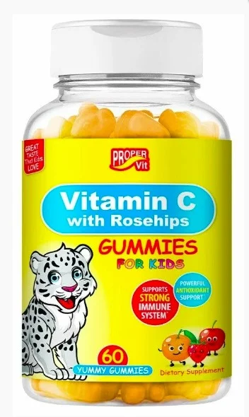 Витамин С PROPER VIT для детей с плодами шиповника 60жеват.табл.