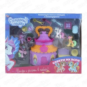 Фото для Игровой набор Lanson Toys Пони миниатюрные в розовом замке в ассортименте