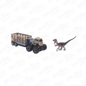 Фото для Тягач Lanson Toys с динозавром инерционный металлический с 3лет