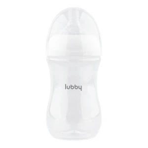 Фото для Бутылочка Lubby для кормления широкое горлышко молочная соска 270мл