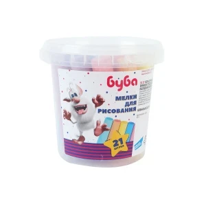 Фото для Мелки Буба в пластиковом ведре 21шт 6цветов