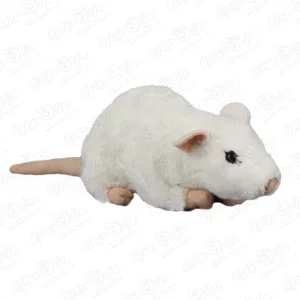 Фото для Игрушка мягкая крыса белая 18см