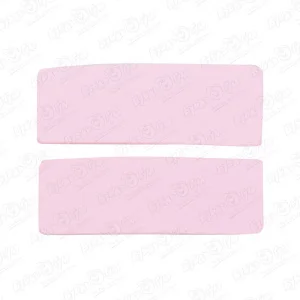 Заколки матовые прямоугольные нежно-розовые