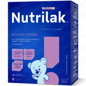 Фото для Смесь Nutrilak Premium безлактозная 350г с 0мес БЗМЖ