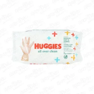 Фото для Салфетки влажные HUGGIES all over clean 56шт