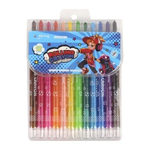 Фото для Мелки восковые JUNGER с футбольными мечами 12шт