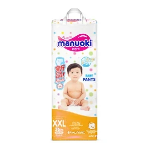 Фото для Подгузники-трусики Manuoki XXL 15кг 36шт