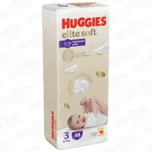 Фото для Подгузники-трусики HUGGIES Elite Soft 3 6-11кг 48шт