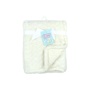 Фото для Плед Lanson Kids флисовый двусторонний Косы желтый 76х102см