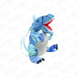 Фото для Игрушка-рюкзак мягкая Тираннозавр синий
