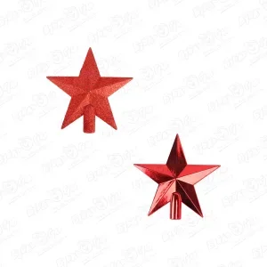 Фото для Украшение елочное наконечник звезда красная 20см в ассортименте