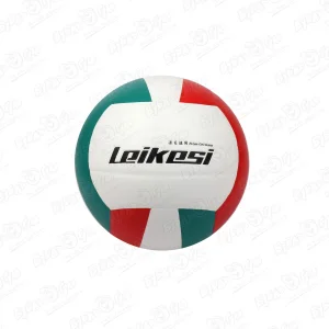 Мяч волейбольный Leikesi белый с красно-синими вставками