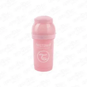 Фото для Бутылка TWISTSHAKE антиколиковая с силиконовой соской розовая 180мл с 0мес