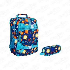 Комплект Планеты рюкзак и пенал синий