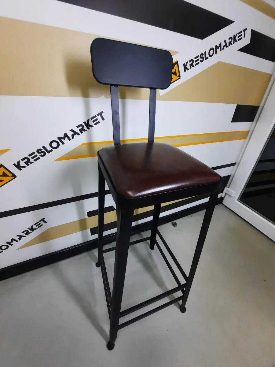 Барный стул со спинкой "Steel Bar" в стиле LOFT, Арт. 339