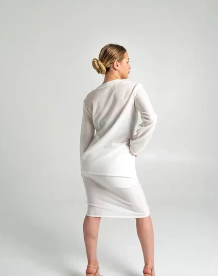 Юбка белая миди