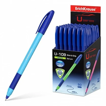 Фото для Ручка шариковая Erich Krause U-109 Neon Ultra Glide Technology синяя 1,0мм