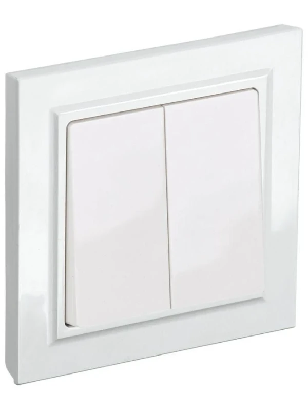 
Выключатель 2-кл. СП BRITE ВС10-2-0-БрБ 10А в сборе бел. IEK BR-V20-0-10-K01-F