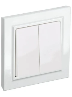 
Выключатель 2-кл. СП BRITE ВС10-2-0-БрБ 10А в сборе бел. IEK BR-V20-0-10-K01-F