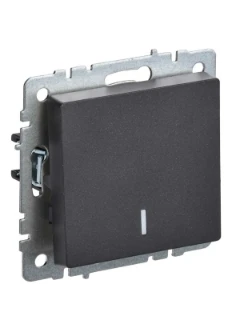 
Выключатель 1-кл. СП BRITE ВС10-1-1-БрЧ 10А с инд. черн. IEK BR-V10-1-10-K02