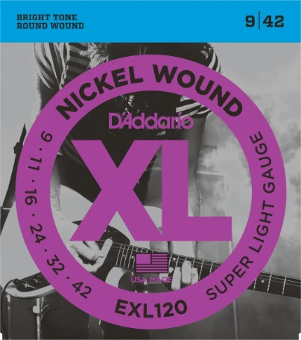 Фото для Струны для электрогитары D'Addario EXL120 9-42, D'Addario (Дадарио)