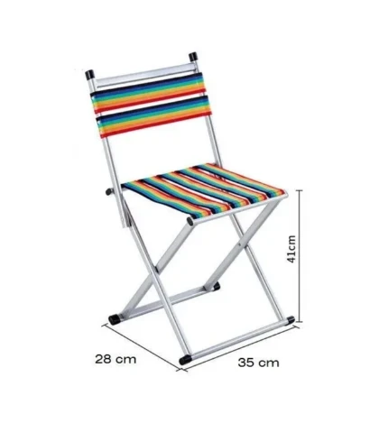 Фото для Стул раскладной квадр труба со спинкой мод. 3 цв. Радуга