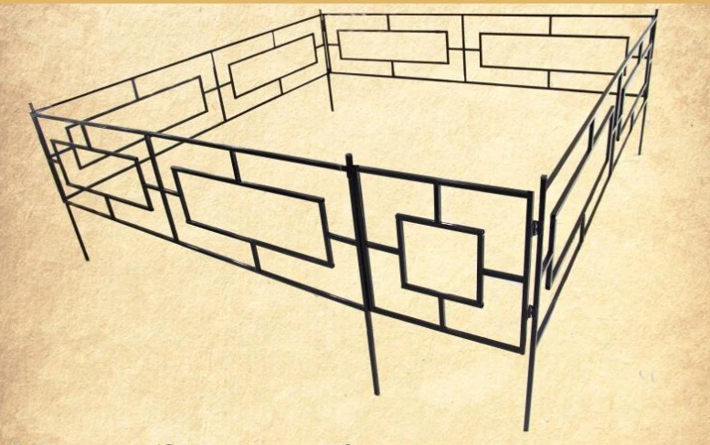 Оградка металлическая. Модель Эконом "Квадрат"