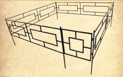 Оградка металлическая. Модель Эконом "Квадрат"