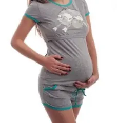 Пижама для будущих мам с принтом